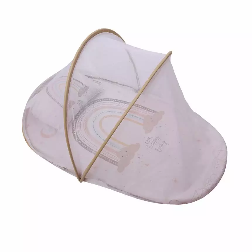 Baby mosquito net7 پشه بند بالش و تشک دار نوزاد رنگین کمان